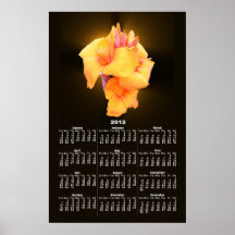 Glowing Canna Lily calendar ~ print