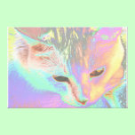 Glowing cat canvas prints