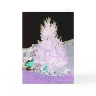 Glowing Christmas Tree card