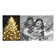 Glowing Christmas Tree Photo Card Template