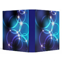 Glowing Circles 3 Ring Binder