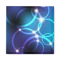 Glowing Circles Fridge Magnets