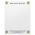 Glowing Daisy Flower Customizable Letterhead