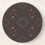 Glowing Darkness Kaleidoscope Mandala Coaster