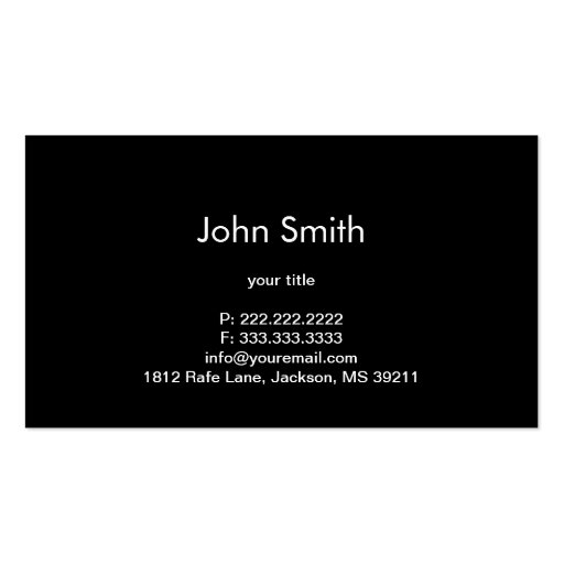 Glowing Dining Tools Dining/Catering Business Card (back side)
