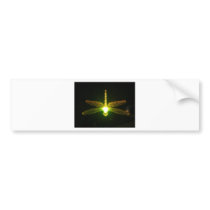 Glowing Dragonfly Bumper Stickers