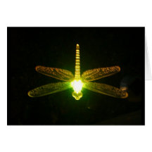 Glowing Dragonfly Greeting Card