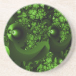 Glowing Eyes Fractal Drink Coaster