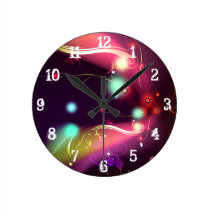 Glowing Flowers & Flourishes: Wall Clock wall clocks