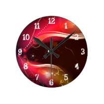 Glowing Flowers & Flourishes: Wall Clock wall clocks