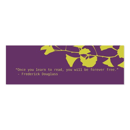 Glowing Ginkgo Tree Branch with Leaves Business Card Template (back side)
