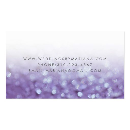 Glowing Glittering Bokeh | Glitter Business Card (back side)