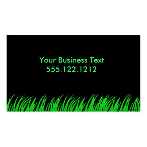 Glowing Grass Business Card (front side)