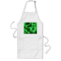 Glowing Green Abstract Electricity Apron
