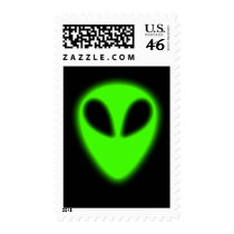 Glowing green Alien Postage