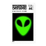 Glowing green Alien Postage