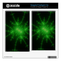 Glowing Green Fractal Explosion Skin For FreeAgent Go