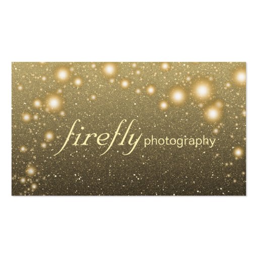 Glowing Jar Of Fireflies Night Stars Black Back Business Card (front side)