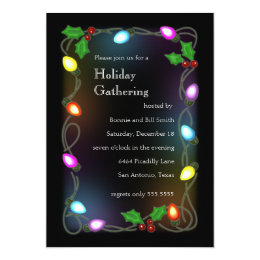 Glowing Lights Holiday Party Invitation