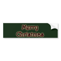 Glowing Merry Christmas Bumper Sticker bumper stickers