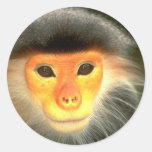 Glowing Monkey Round Stickers