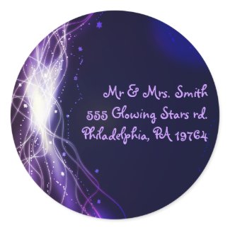 Glowing Neon Stars Bat Mitzvah Retern Sticker Seal sticker