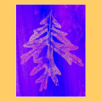 Glowing Oak Leaf postcards