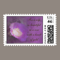 glowing old fashioned rose elegance postage