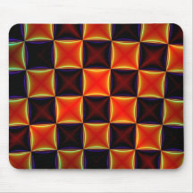 Glowing Orange Mouse Pads