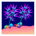 Glowing plants poster print