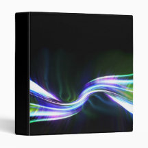 Glowing Plasma Fractal Abstract 3 Ring Binder