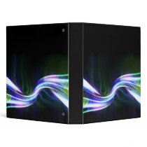 Glowing Plasma Fractal Abstract 3 Ring Binder