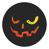 Glowing Pumpkin Face Stickers sticker