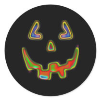 Glowing Pumpkin Face Stickers