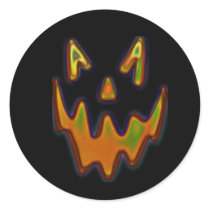 Glowing Pumpkin Face Stickers by HolidayFun Glowing Pumpkin Face Stickers