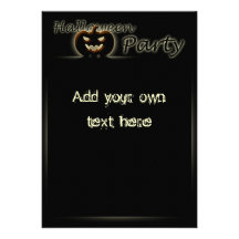 Glowing Pumpkin Halloween Invitation