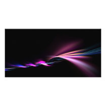 glowing purple fractal design photo cards