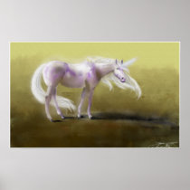 Glowing Purple Unicorn Print
