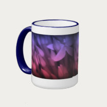 Glowing Rainbow Buds Mug by naturespaintbox Glowing Rainbow Buds Mug