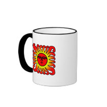 Glowing Red Sun Mug by SunandShadows Glowing Red Sun Mug
