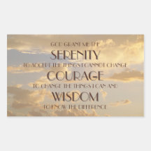 Glowing Sky Serenity Prayer Sticker
