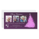 Glowing Snowflake Tree Photocard (eggplant) Customized Photo Card
