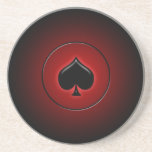 Glowing spade card suit coasters