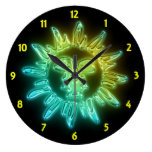 Glowing Sun Wall Clock