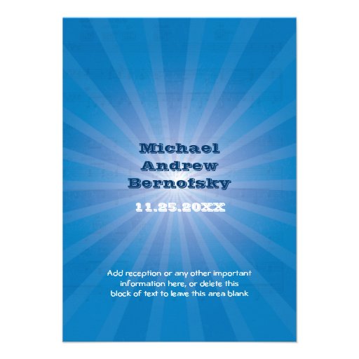 Glowing Treble Clef Bar-Bat Mitzvah Personalized Invites