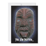 Glowing Tribal Mask Halloween Party Invitation