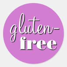 Gluten Free Allergy Safe Culinary Label Round Sticker