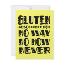 Gluten Free Celiac Designs No Way Personalized Announcements