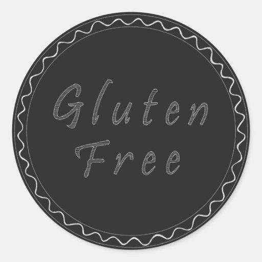 Gluten Free chalkboard sticker Zazzle