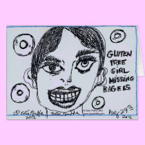 Gluten Free Girl Craving Bagels  by Katie Pfeiffer cards